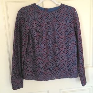 NWT ✨ Banana Republic Vibrant Lace Blouse (Sm)